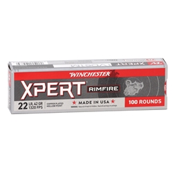 winchester-xpert-22-long-rifle-ammo-42-grain-copper-plated-hp-xpert22x||