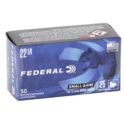 federal-small-game-22-long-rifle-bird-shot-25-grain-12-shotshell-716||