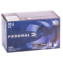 federal-small-game-22-long-rifle-ammo-40-grain-copper-plated-lead-round-nose-710||