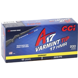 cci-a17-17-hmr-ammo-17-grain-varmint-tip-200-rounds-949cc||