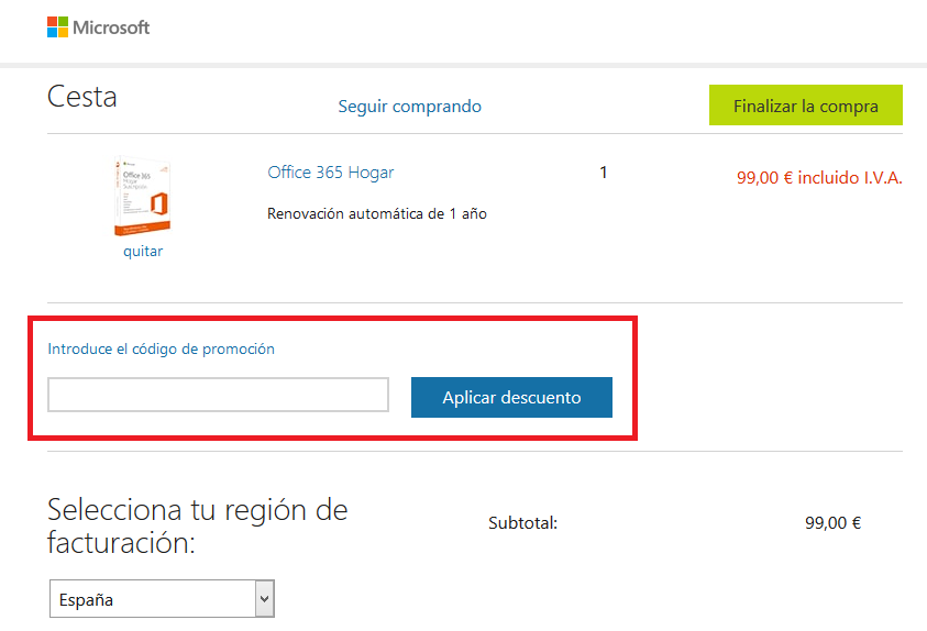 Actualizar 58+ imagen codigo promocional office 365