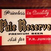 Pale Reserve Beer Reverse-Painted Glass Sign