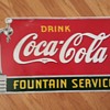 Single Sided Porcelain Coca Cola Spigot Sign