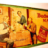 1920's varnished wood sign Budweiser malt syrup "Ma gettin' it!"