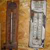 Two old thermometers found in basements....STANDARD FUEL OIL & CECIL E. ALLEN..BEDFORD, INDIANA