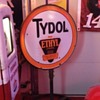 1930's Tydol Ethyl Gasoline 30" Double Sided Porcelain Lollipop Curb Sign