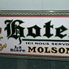 porcelaine sign molson  hotel  very scarce circa 1920 