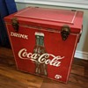 Coke wood ice cooler