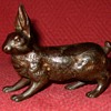 Small Vintage Bronze Rabbit