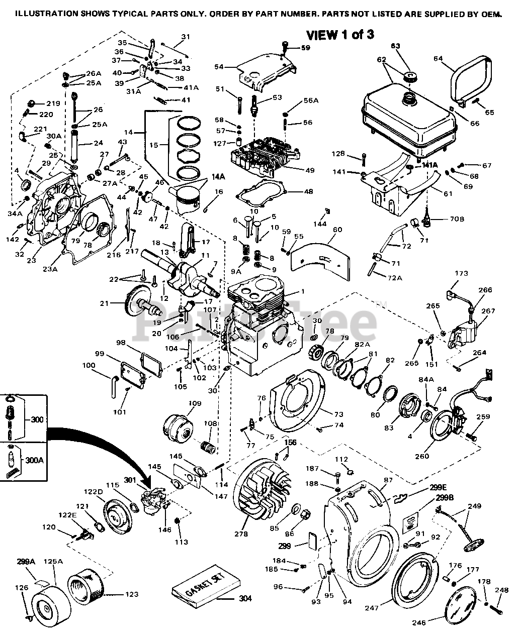 Tecumseh HH100-115047D - Tecumseh Engine Engine Parts List #1 Parts ...