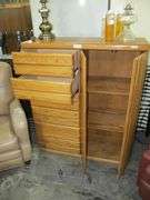 GOLDEN OAK 6-DRAWER DRESSER W/ 2 SHELVES