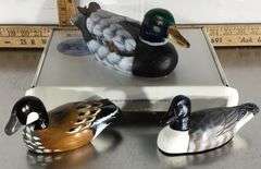 (3) Wooden Duck Decoys