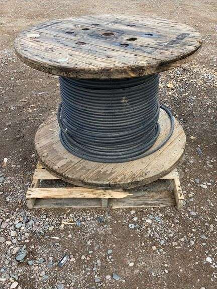 Large Spool Of Fiber Optic Cable