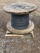 Large Spool Of Fiber Optic Cable