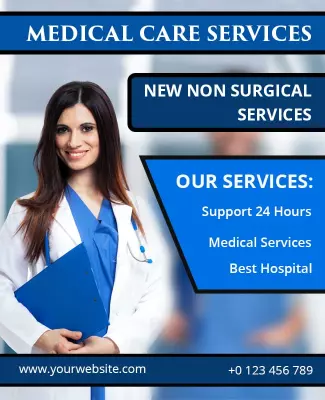 White and Mischka Hospital Poster Template