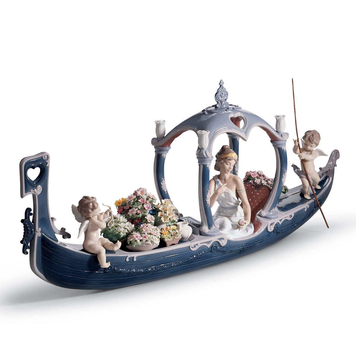 Lladro Classic Sculpture, Gondola Of Love Goddess Sculpture. Limited Edition