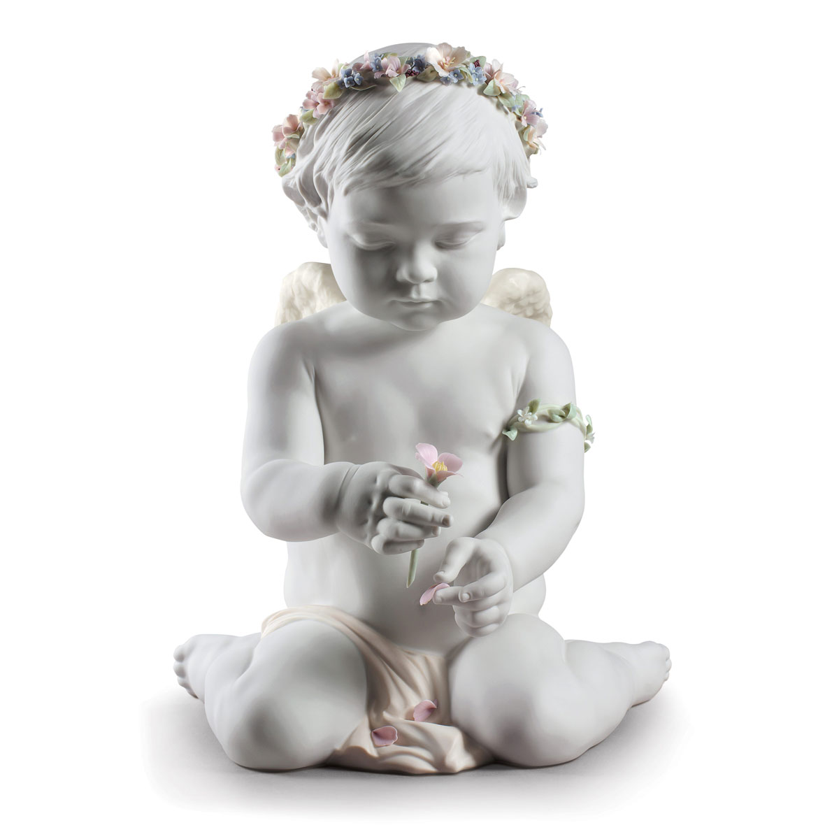 Lladro Classic Sculpture, Cherub Of Our Love Angel Figurine. Limited Edition