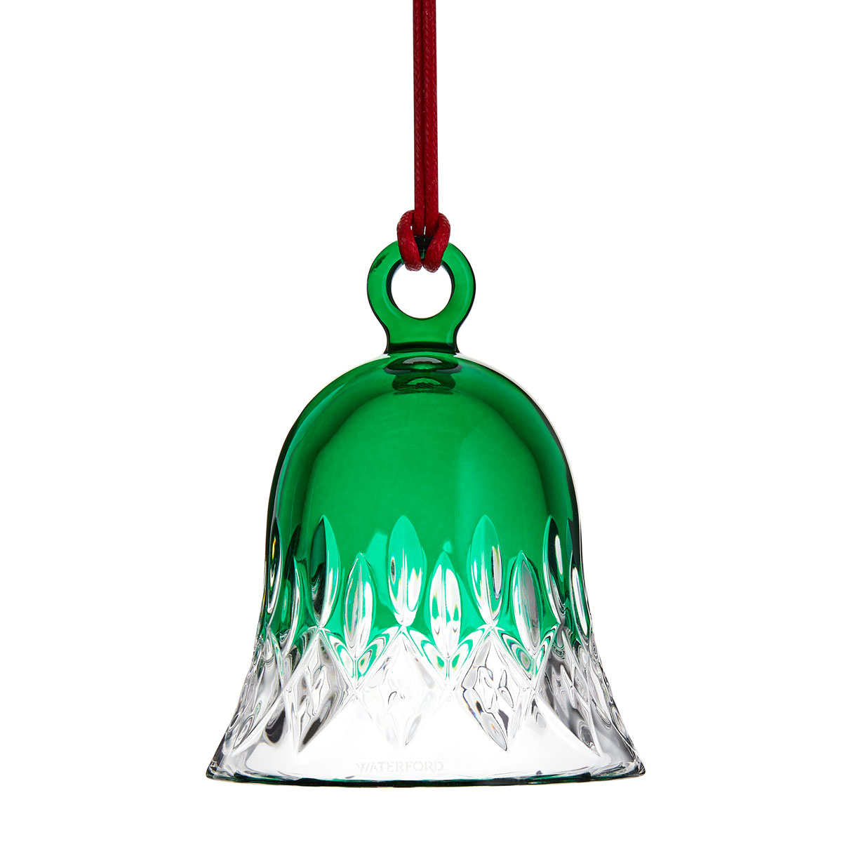 Waterford Lismore Bell Ornament, Green