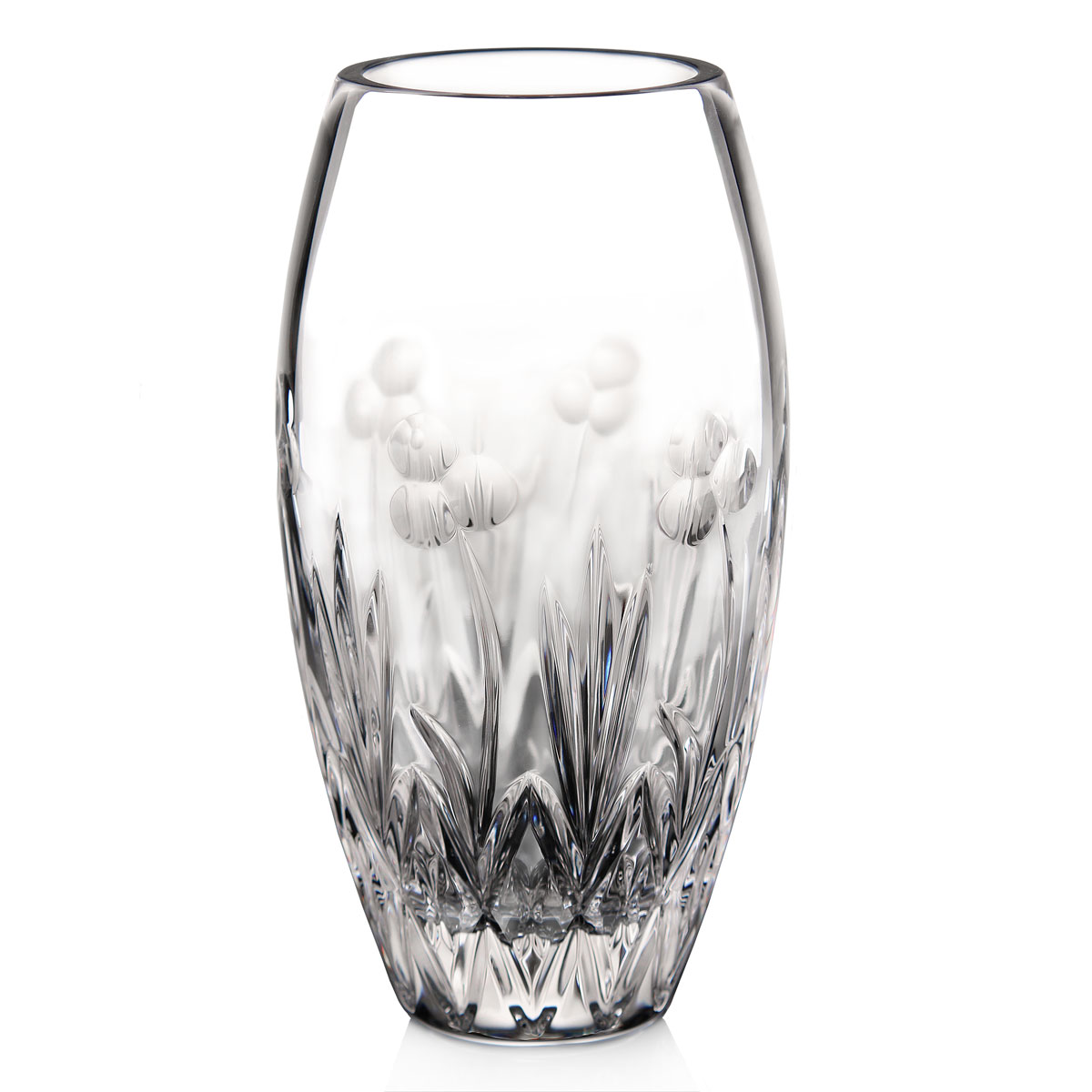 Cashs Ireland, Shamrock 10" Rose Crystal Vase