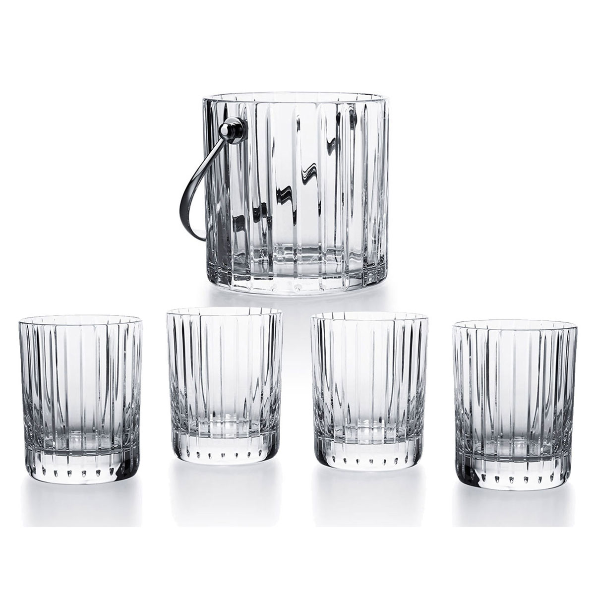 Baccarat Crystal, Harmonie On The Rocks Ice Bucket and Tumblers Set