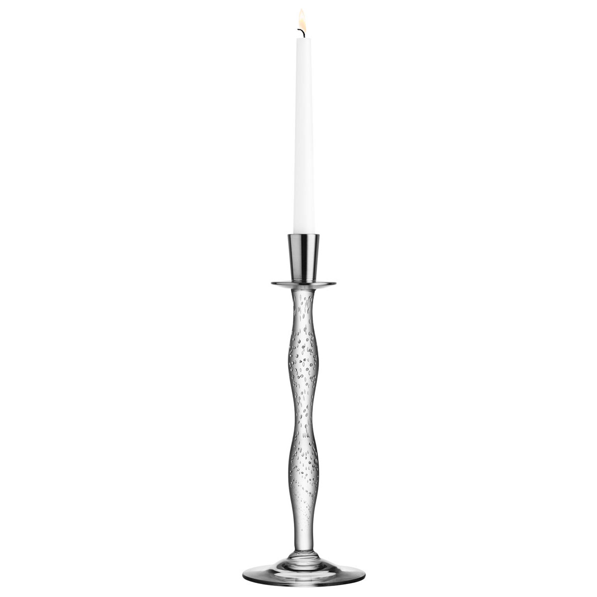 Orrefors Celeste Bubbles Candlestick, Single