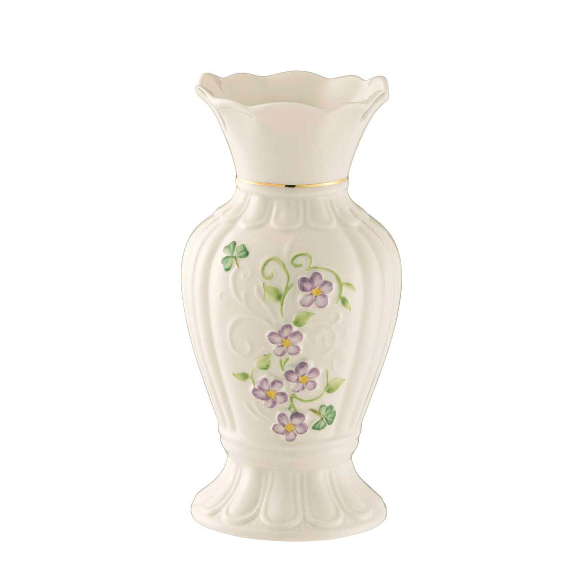 Belleek China Irish Flax 7" Vase