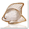 Lalique Fish Sculpture, Gold Luster