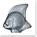 Lalique Fish Sculpture, Persepolis Blue