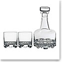 Orrefors Crystal, Erik Crystal Decanter and 2 Crystal DOF Tumbler Barware Set