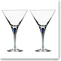 Orrefors Crystal, Intermezzo Blue Martini, Pair