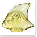 Lalique Yellow Fish Sculpture