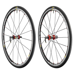 Roues Mavic Ksyrium Elite S rouge + pneus Mavic 700x25