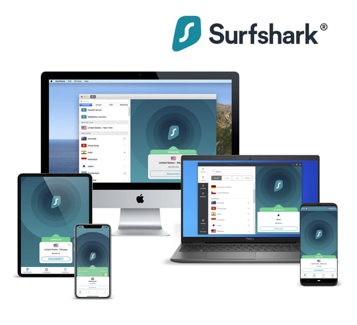 surfshark vpn app on multiple devices