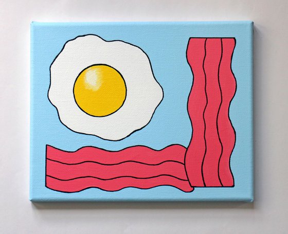 Egg And Bacon Pop Art Painting