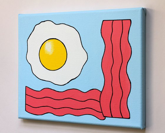 Egg And Bacon Pop Art Painting