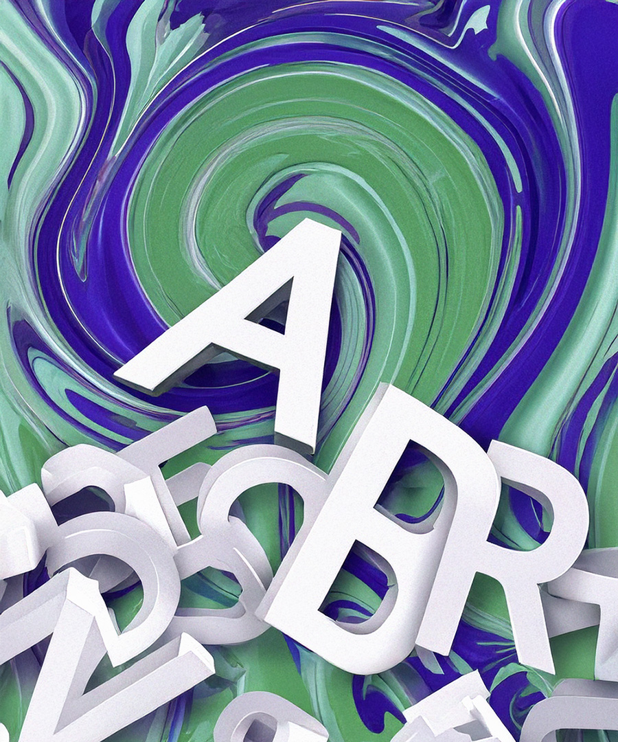 abstract image of jumble of letters