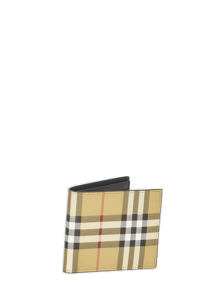 Burberry Vintage Check Bifold Wallet In Beige