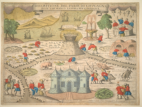 Hand-Colored Print Depicts the Land of Cockaigne, Mythical World of ...