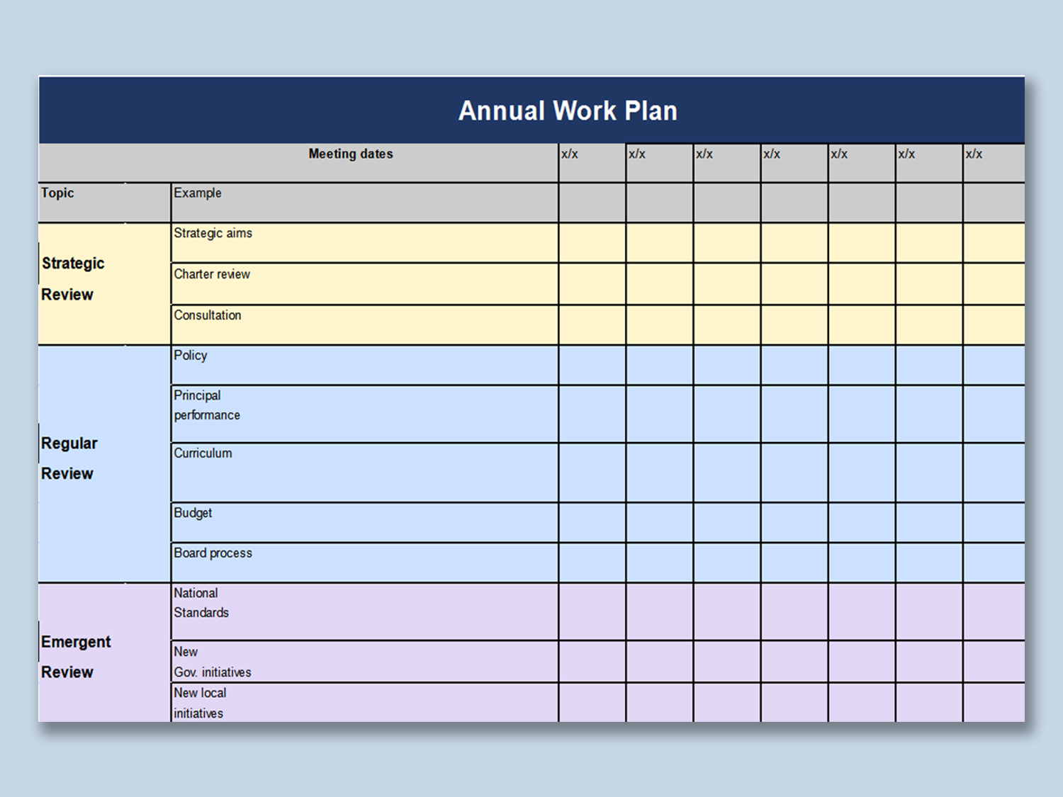 Annual Work Plan Sample Master of Template Document