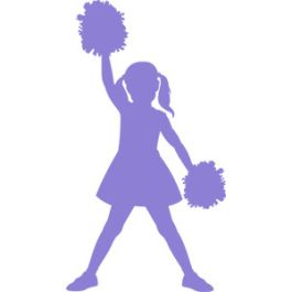 little girl cheerleader silhouette