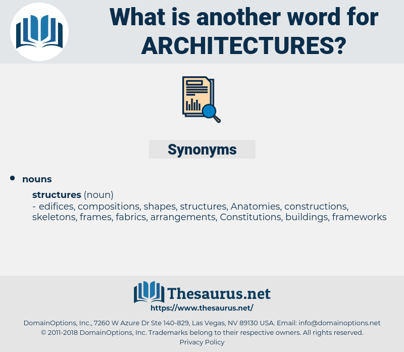 architectures, synonym architectures, another word for architectures, words like architectures, thesaurus architectures