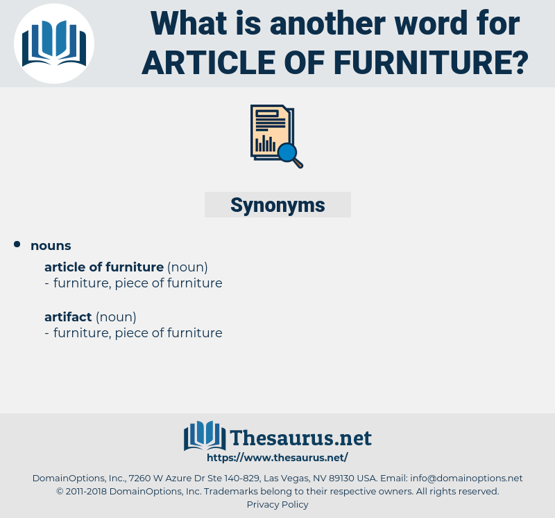 article of furniture, synonym article of furniture, another word for article of furniture, words like article of furniture, thesaurus article of furniture