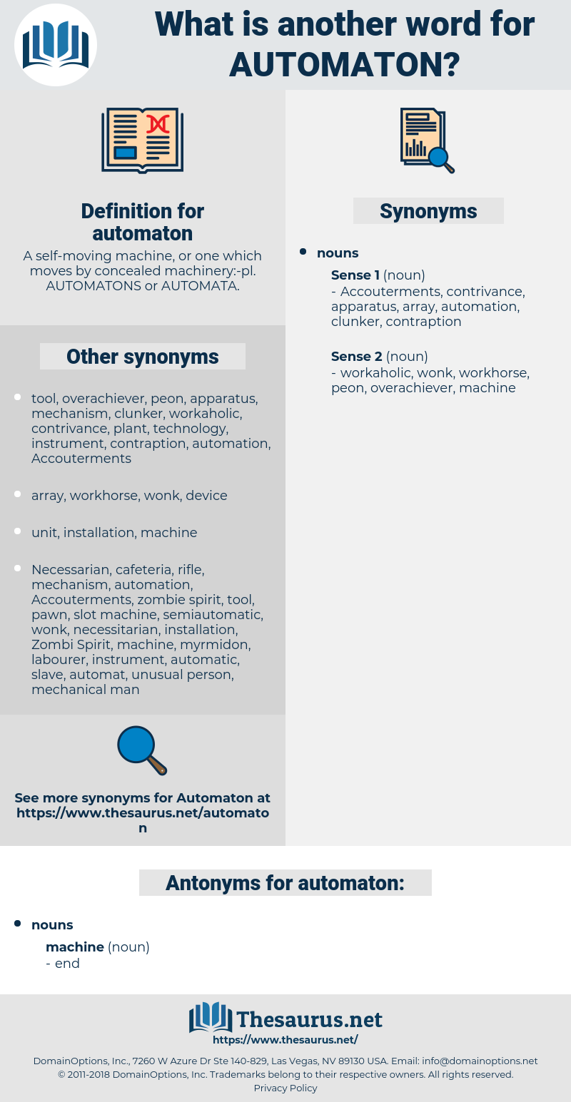 automaton, synonym automaton, another word for automaton, words like automaton, thesaurus automaton