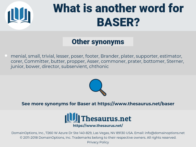 baser, synonym baser, another word for baser, words like baser, thesaurus baser