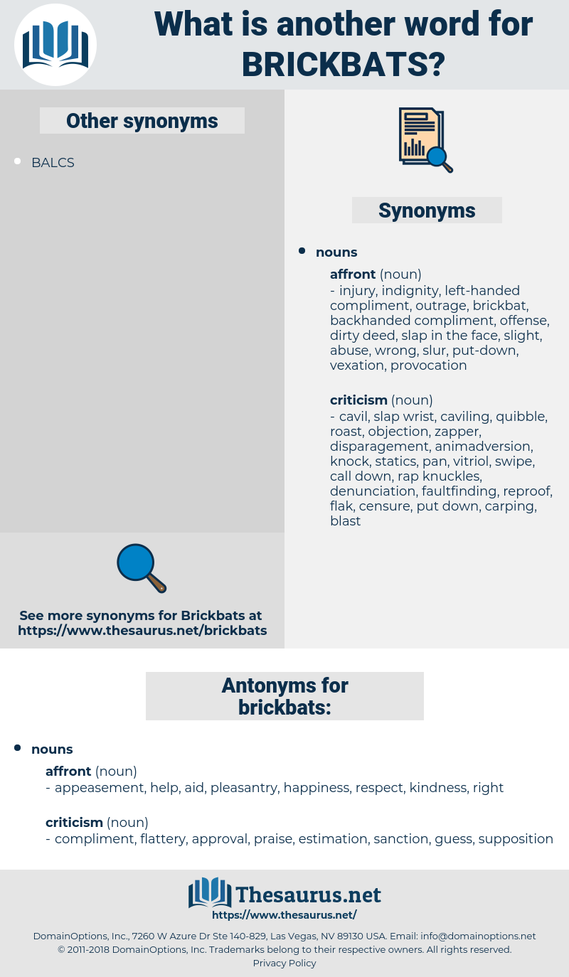 brickbats, synonym brickbats, another word for brickbats, words like brickbats, thesaurus brickbats