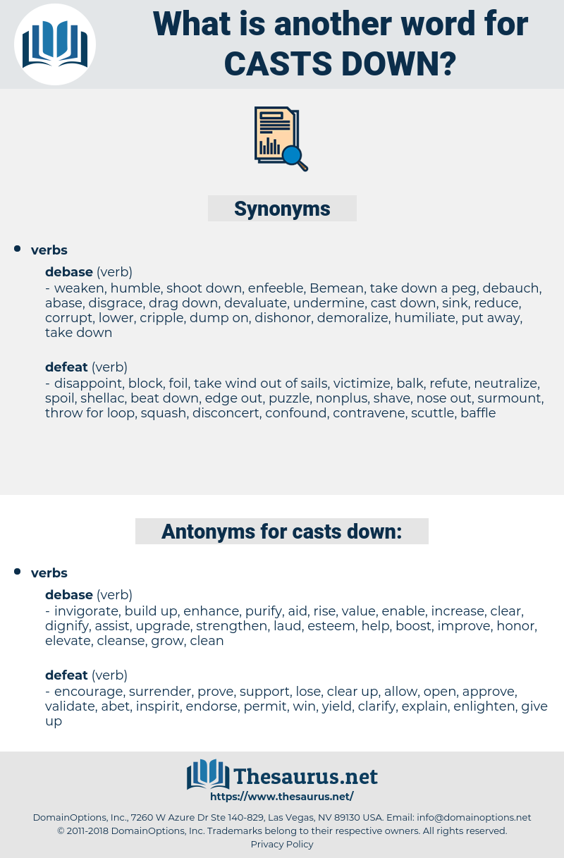 casts down, synonym casts down, another word for casts down, words like casts down, thesaurus casts down