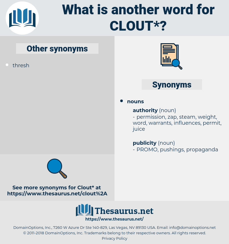 clout, synonym clout, another word for clout, words like clout, thesaurus clout