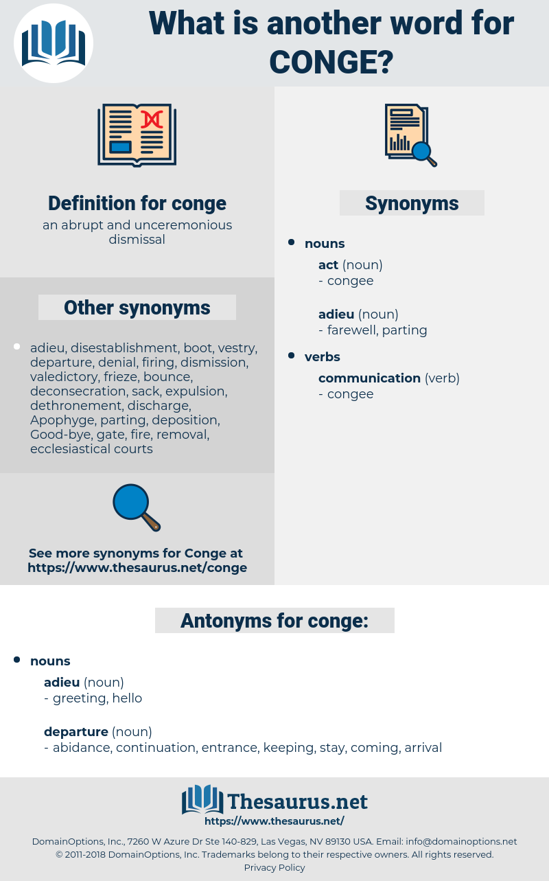 conge, synonym conge, another word for conge, words like conge, thesaurus conge