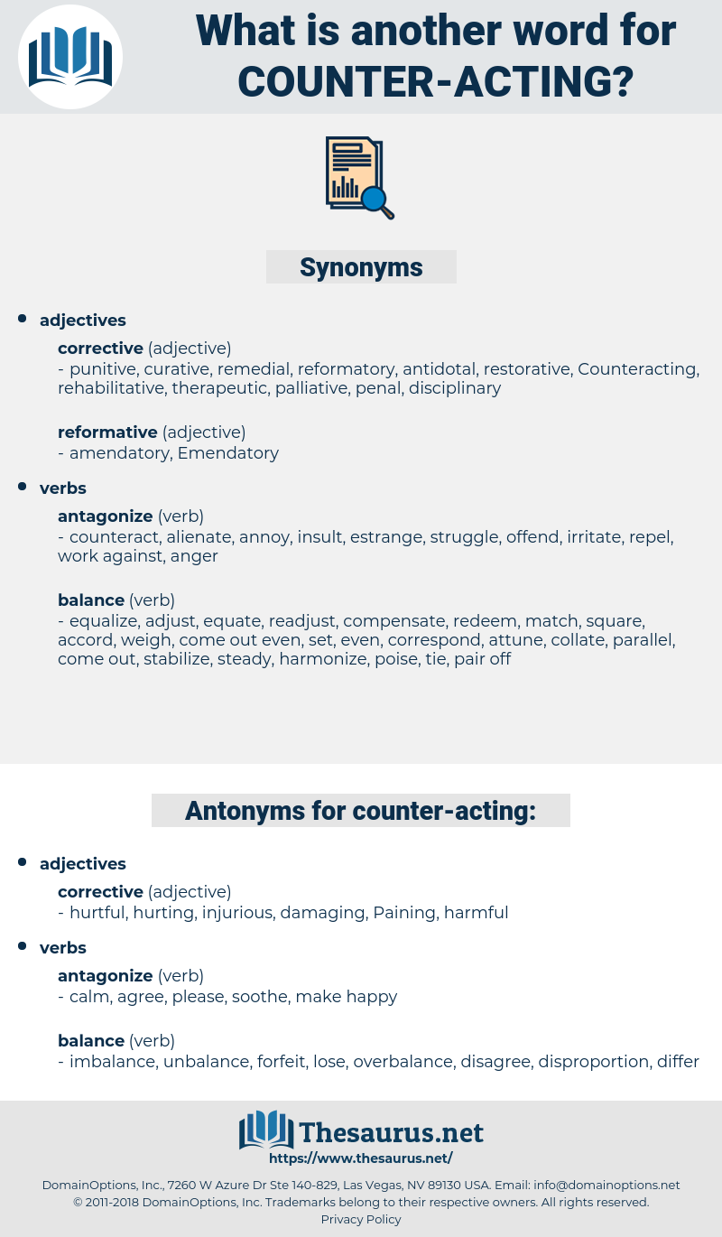 counter-acting, synonym counter-acting, another word for counter-acting, words like counter-acting, thesaurus counter-acting