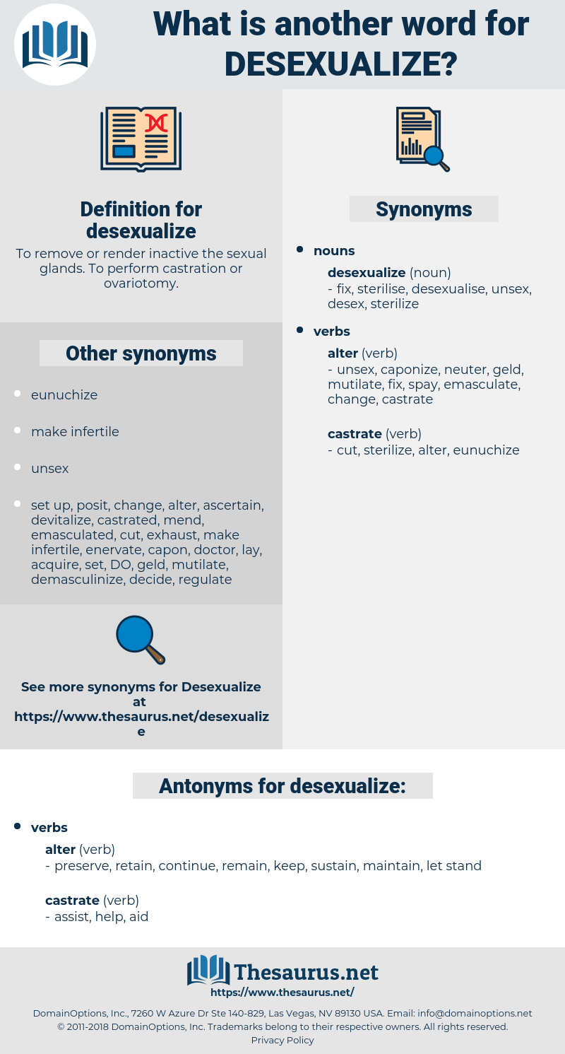 desexualize, synonym desexualize, another word for desexualize, words like desexualize, thesaurus desexualize